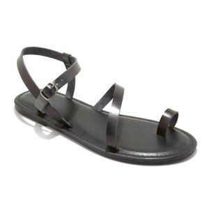 NWT Women's Naked Ankle Strappy Sandals Black Sz 6